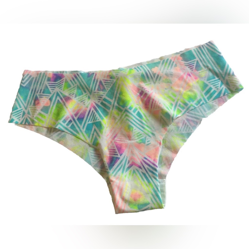 PINK Victoria’s Secret Neon Geo Print Seamless Bikini Panty